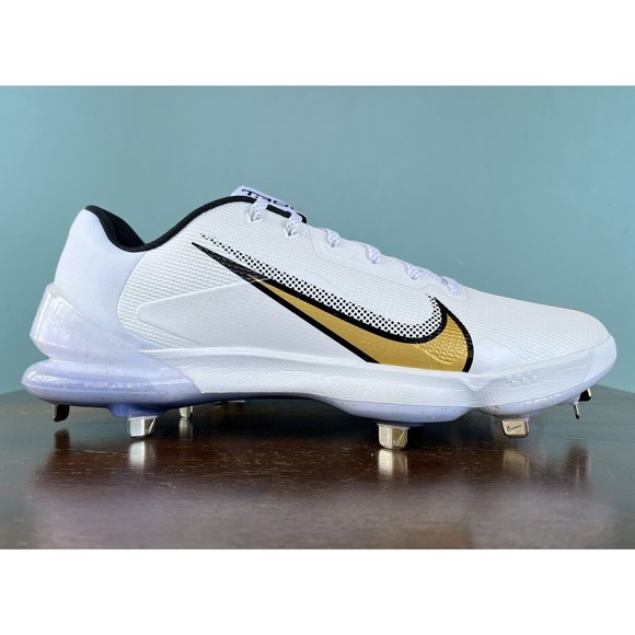 Nike Force Zoom Trout 7 Pro White/Gold Baseball Cleats Men’s Size 14 CQ7224-106 - Picture 2 of 11